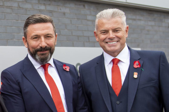 Aberdeen boss Derek McInnes and chairman Dave Cormack