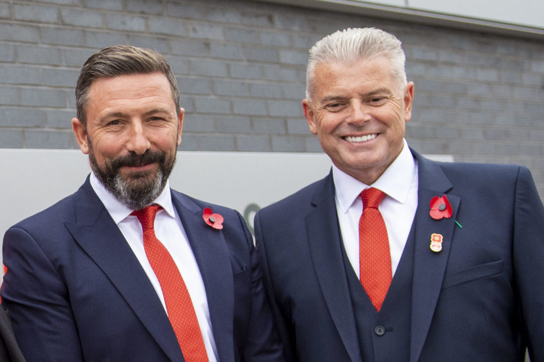 Aberdeen boss Derek McInnes and chairman Dave Cormack