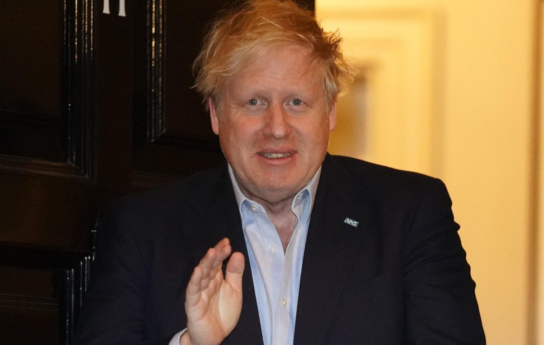 Boris Johnson applauding NHS workers in Downing Street in the days before he was taken to hospital