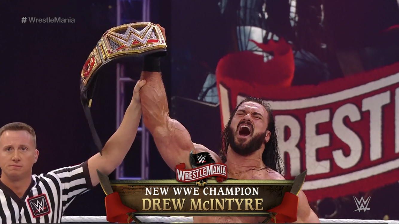 Drew McIntyre beat Brock Lesnar to become WWE Champion