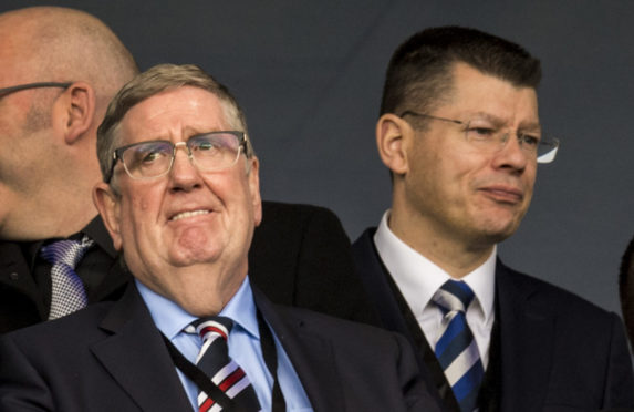 Rangers chairman Douglas Park and SPFL chief executive Neil Doncaster