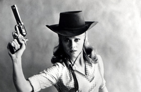 Legendary Jane Fonda in comedy western Cat Ballou, 1965