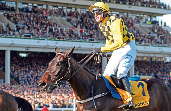 Packed stands watch Paul Townend win Cheltenham’s Gold Cup