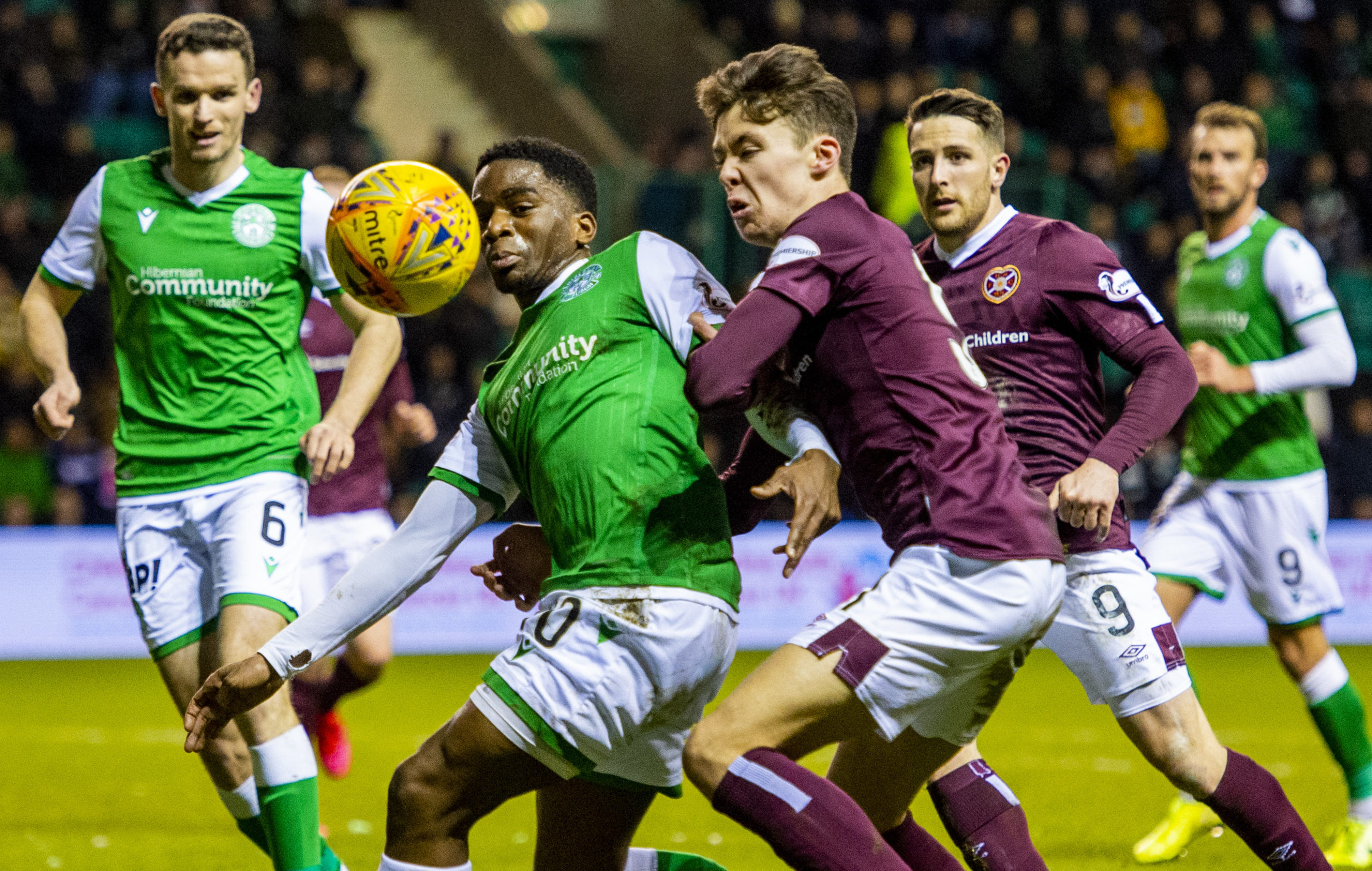 Action from March’s Edinburgh derby at Easter Road