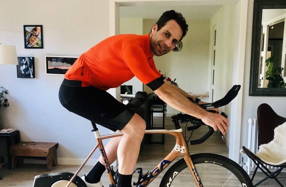 Mark Beaumont is cycling the world again... from his living room