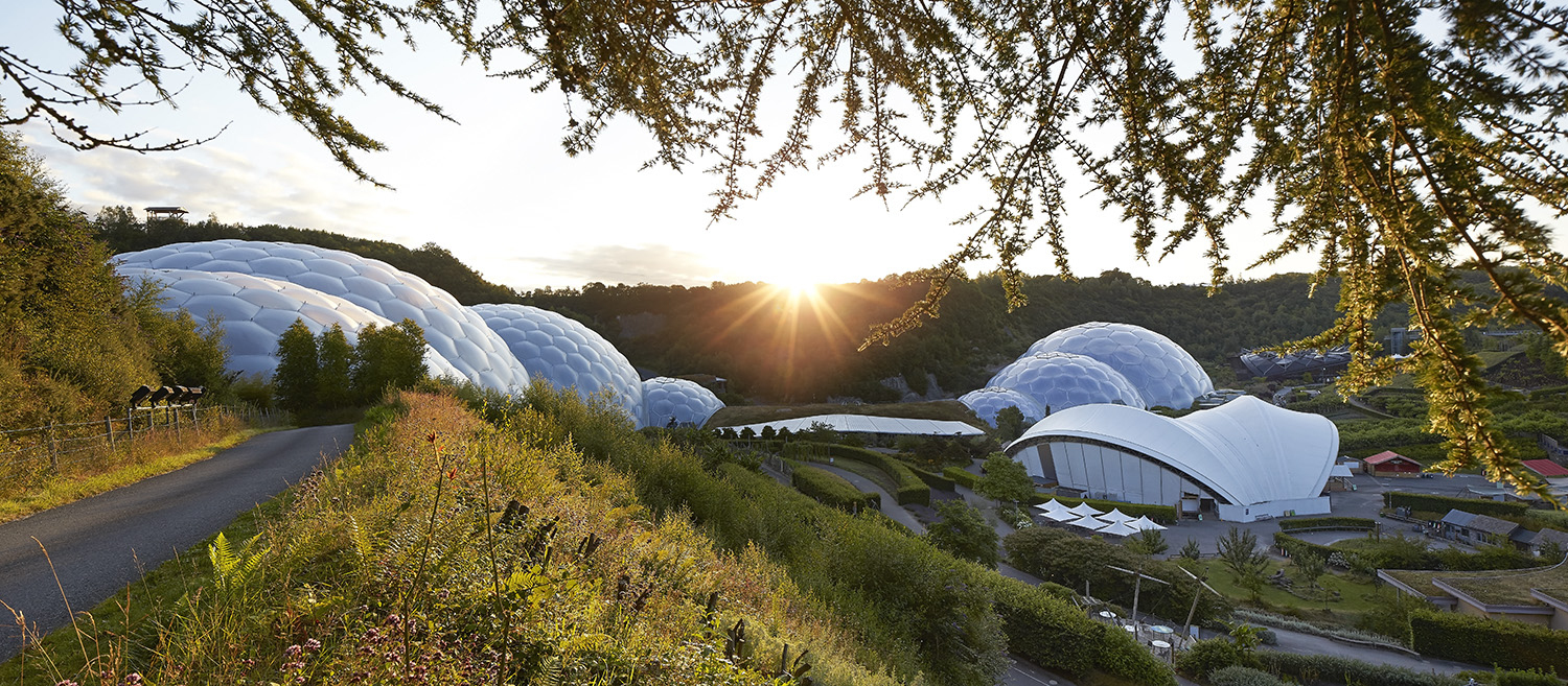 The Eden Project campus near St Austell, Cornwall.