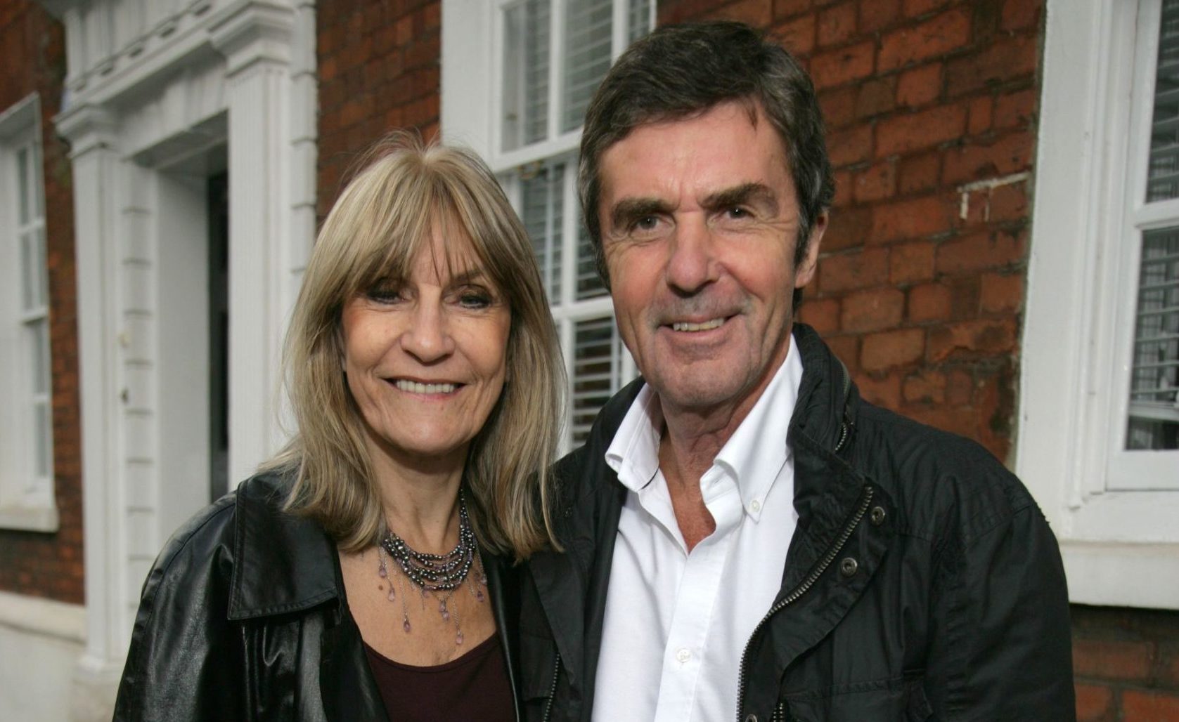 John Stapleton with Lynn Faulds Wood during a visit to the Henley Literary Festival, Oxfordshire, in 2012