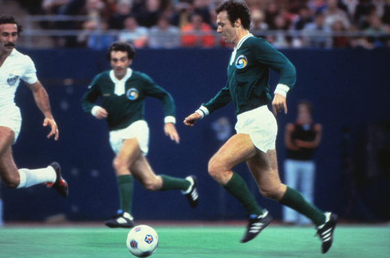 Franz Beckenbauer played in the first NASL game Alan Brazil watched