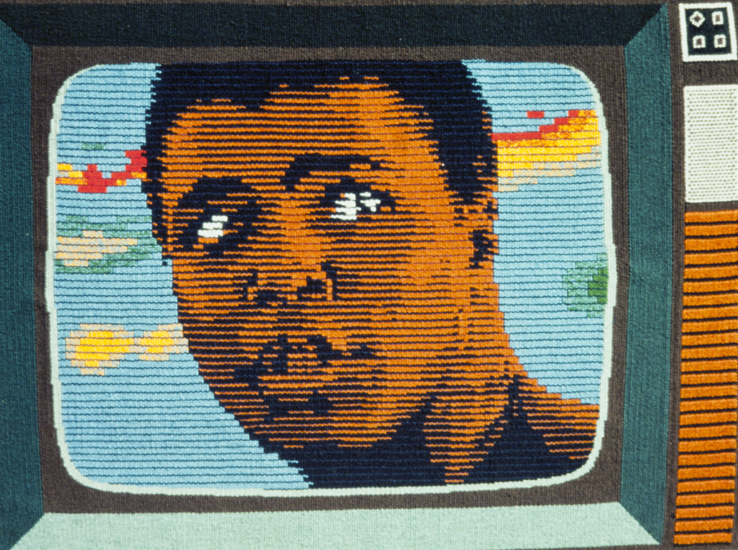 Iconic tapestry of Muhammad Ali by Archie Brennan