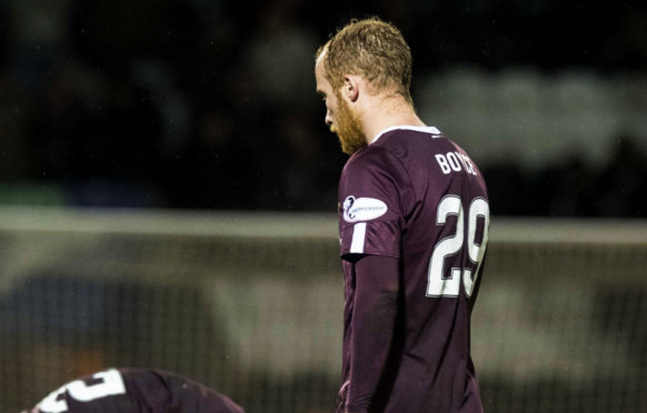 Hearts’ Liam Boyce troops off after losing 1-0 to St Mirren in Paisley on March 11. The result that ultimately looks like sending the Jambos down