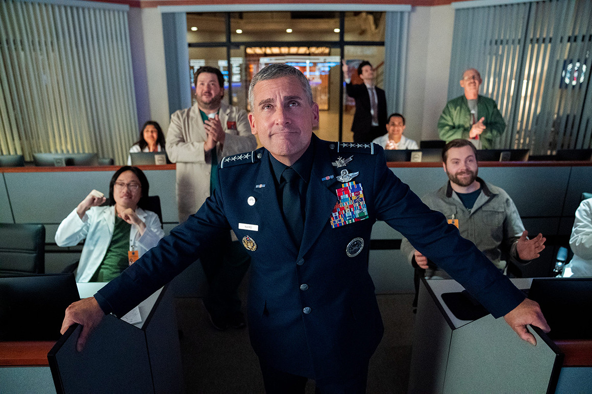 Steve Carell stars in Space Force as General Mark R Naird