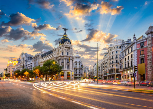 Calle de Alcala and Gran Via, Madrid