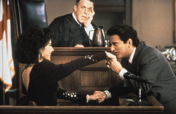 Mona Lisa Vito and Vinny Gambini in court in My Cousin Vinny