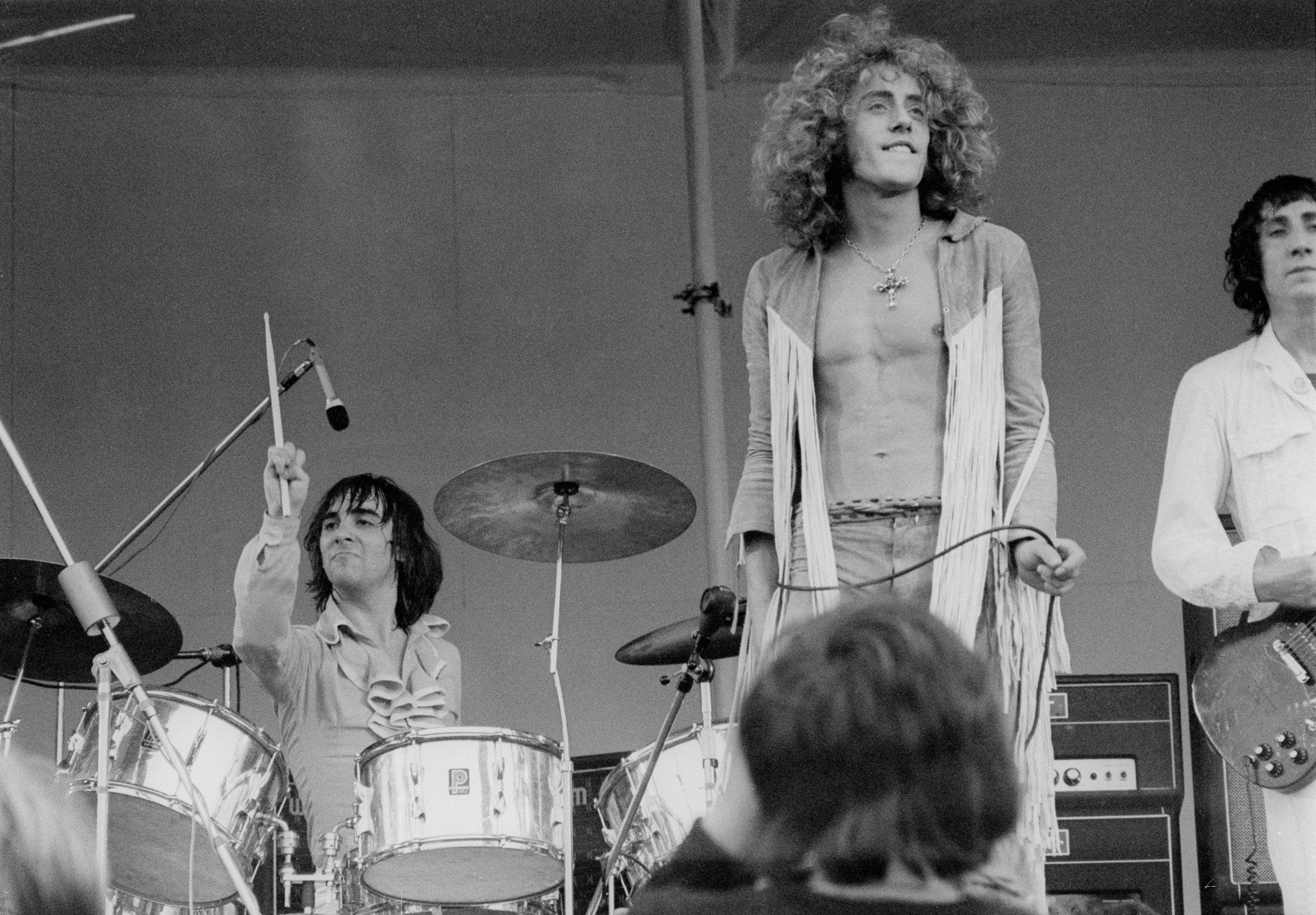 The Who on stage at the Isle of Wight Pop Festival, 1969