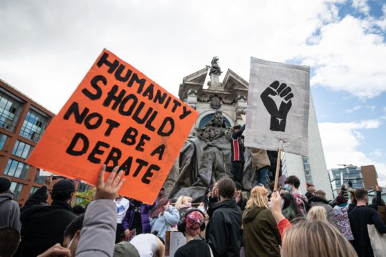 A Black Lives Matter protest.