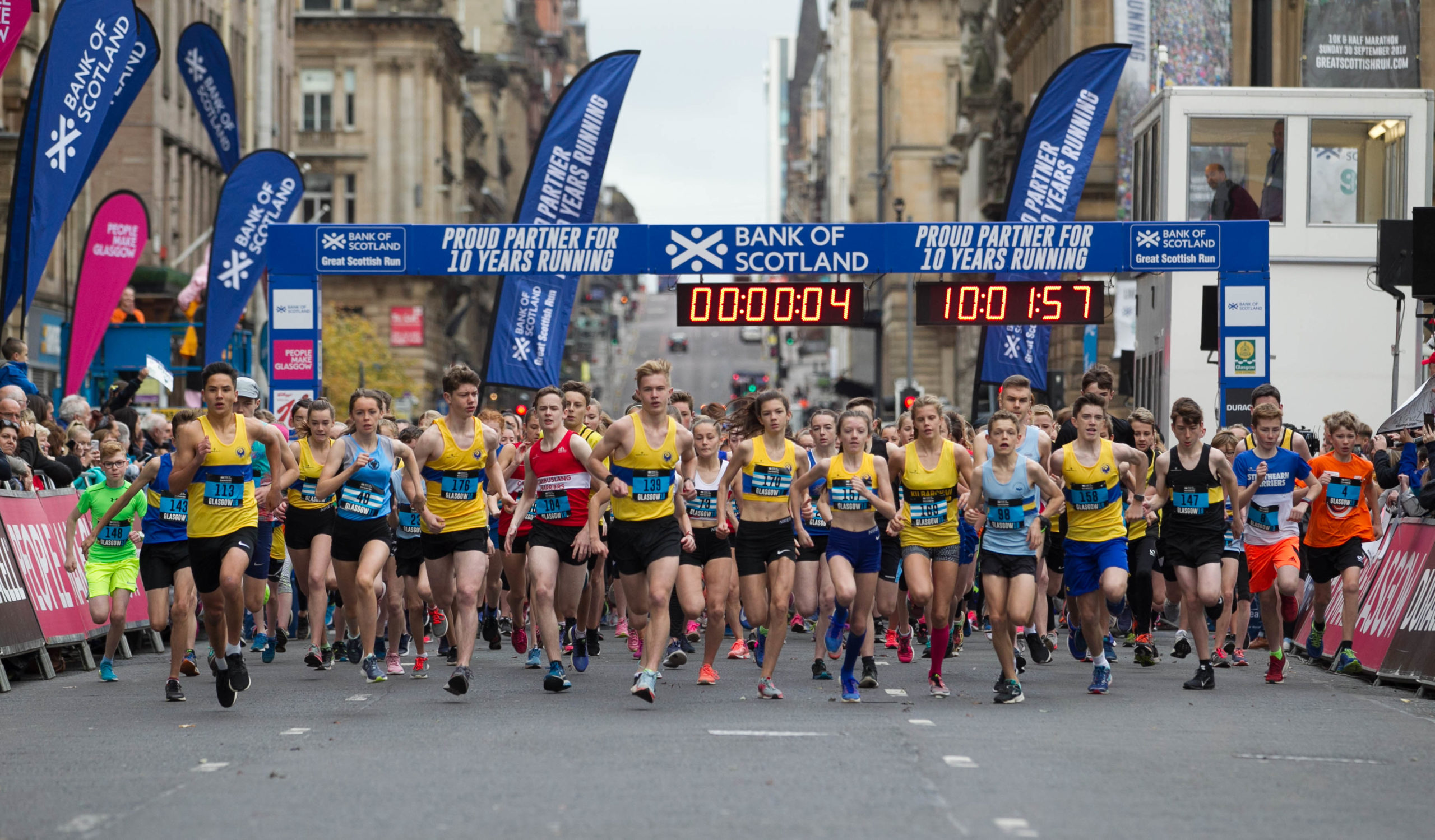 Runners during the Super Saturday family day at The Great Scottish Run