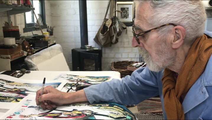 John Byrne signing one of the prints