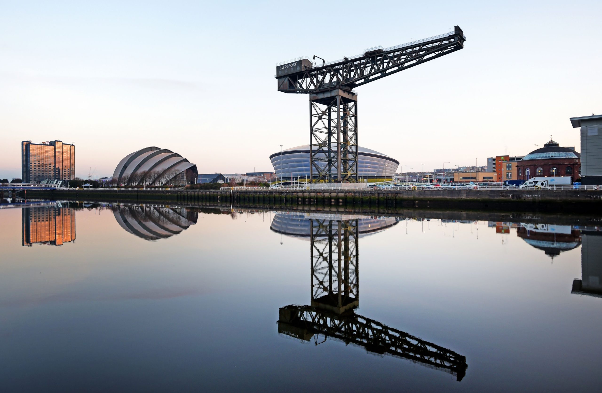 The Finnieston Crane sits alongside other Glasgow landmarks including the Armadillo and SSE Hydro