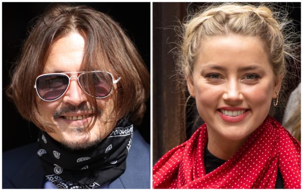 Johnny Depp and Amber Heard arriving at court