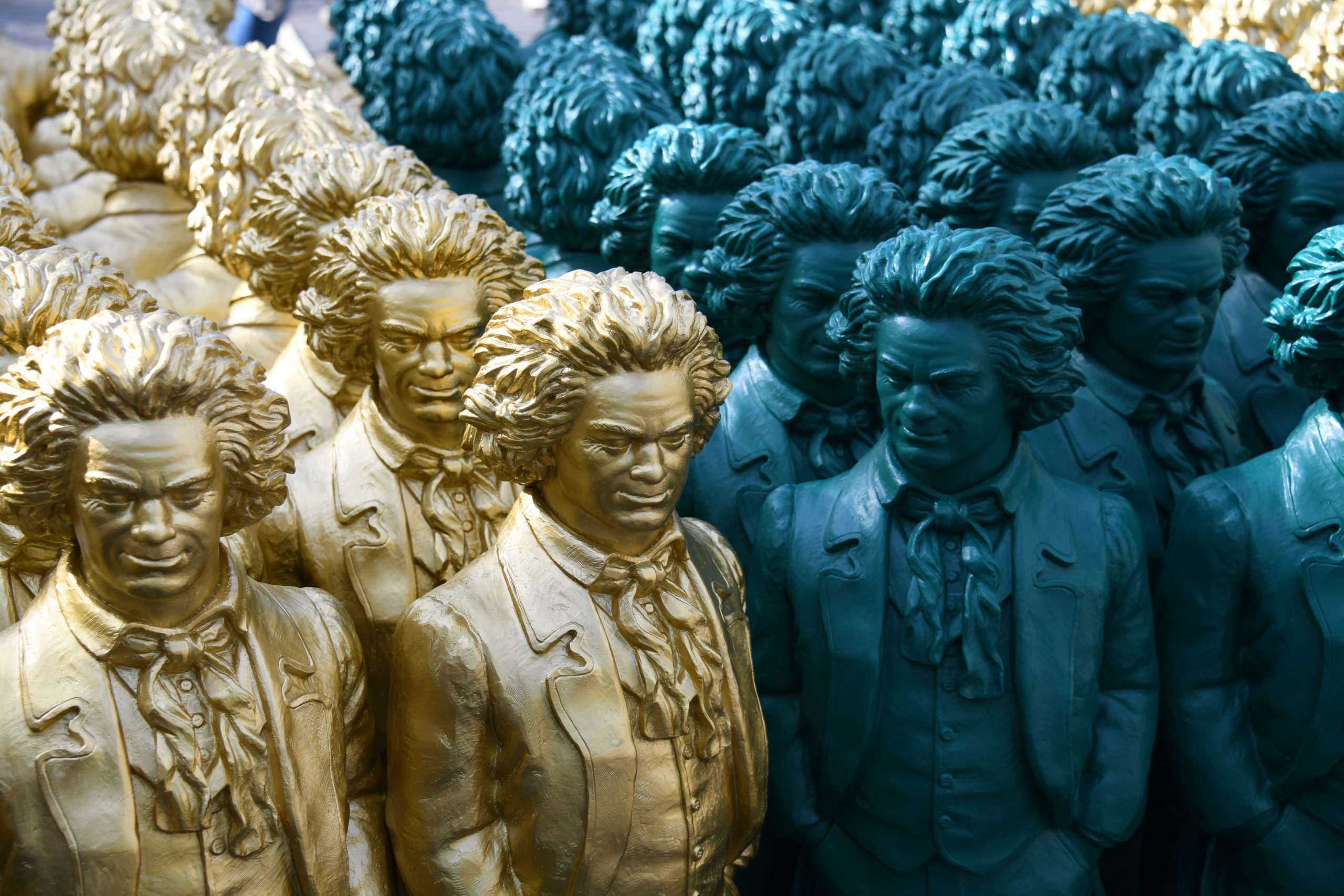 Beethoven sculptures by artist Ottmar Hoerl in Bonn, Germany