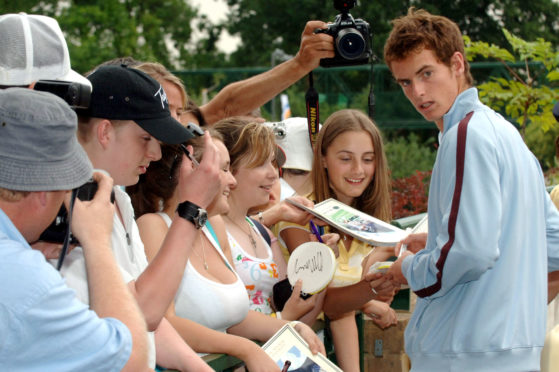 Andy at Wimbledon in 2005