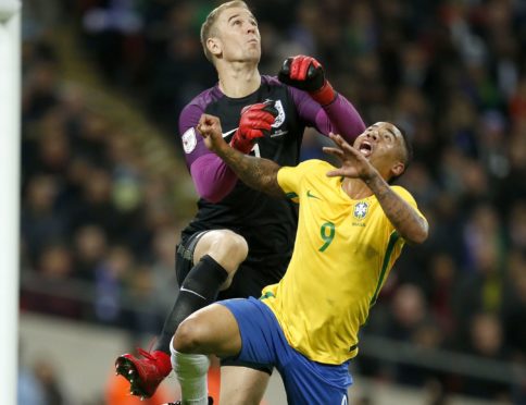 Joe Hart in action for England