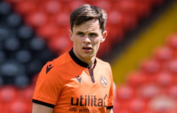 Lawrence Shankland in action for Dundee United