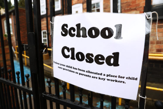 Signage outside a closed West Bridgford Infants School in Nottingham