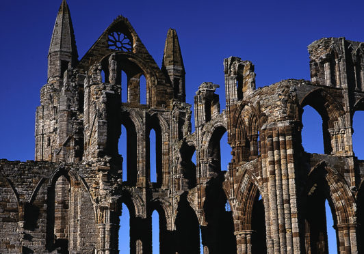 The famous 199 steps lead to Whitby Abbey