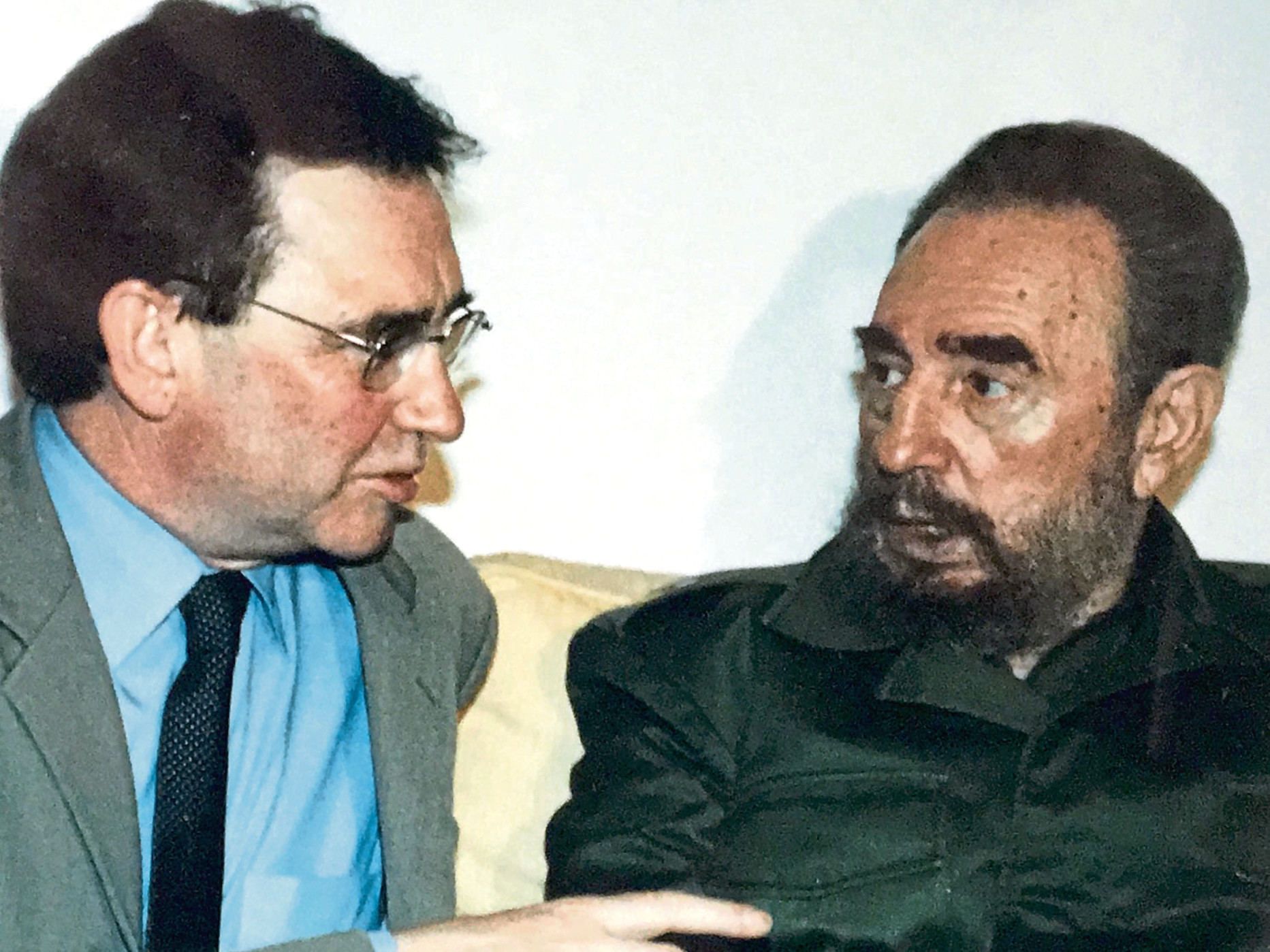 Scottish politician Brian Wilson speaking to Fidel Castro on a visit to Cuba. Castro died, November 2016 and wilson recalled his meetings with the Cuban leader.