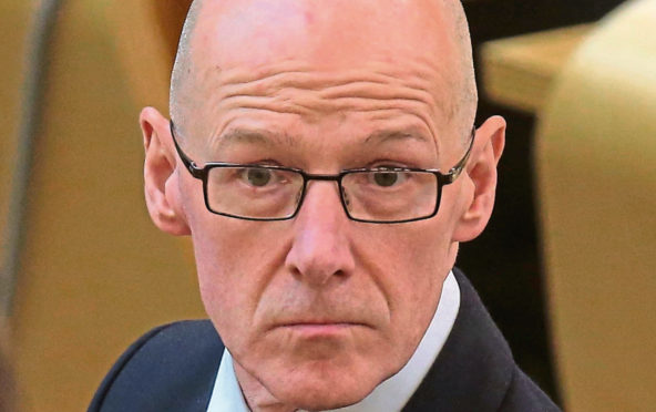 John Swinney MSP Deputy First Minister and Education Secretary during Topical Questions