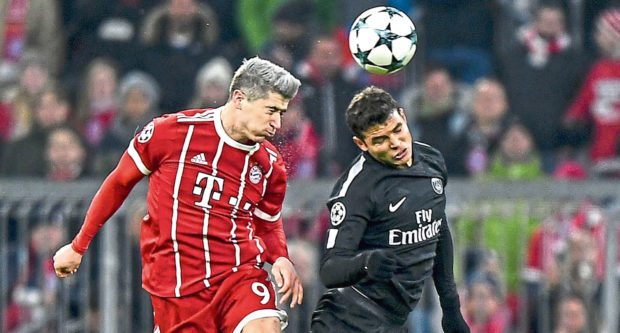 Robert Lewandowski and Thiago Silva clashed in the Champions League three years ago