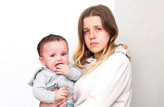 Leigha Collins and baby son Hayes, who were ordered to go to Malta