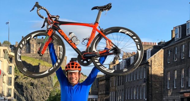 Davy Zyw with his Mario Cipollini bike