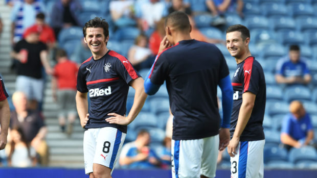 Livi new boy Jason Holt (right) with Joey Barton during their Rangers days