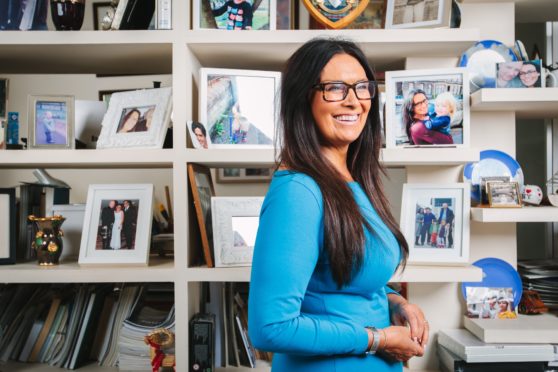 BBC weather presenter, Judith Ralston, at her home