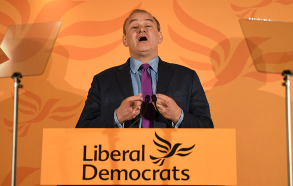 Sir Ed Davey speaks at the Conrad Hotel, Westminster, London after he was elected as the leader of the Liberal Democrats