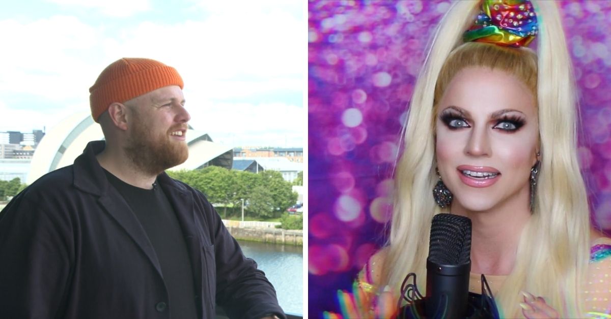 Tom Walker (l) and Courtney Act (r) are just some of the acts performing virtually in aid of STV's Children's Appeal tomorrow evening.