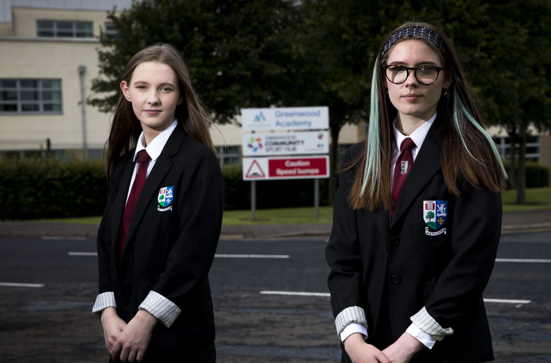 Nicole Tait and Ellie Little, who attend Greenwood Academy in Dreghorn North Ayrshire