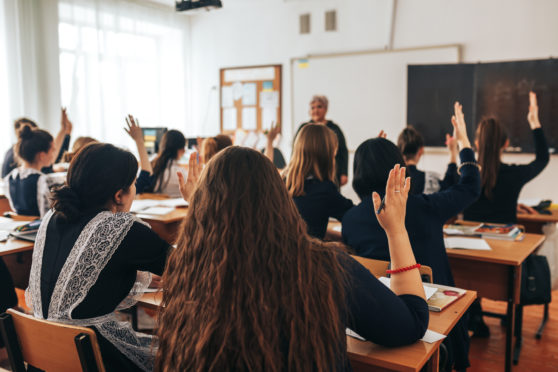 A school classroom