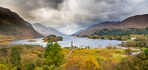 The Glenfinnan Monument at the head of Loch Shiel was built in 1815 and is linked to the slave trade in Jamaica