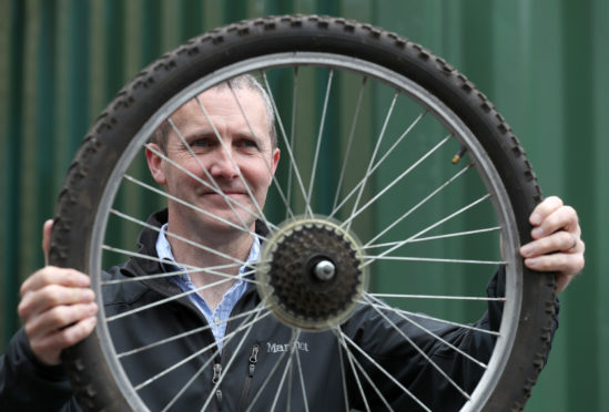 Transport Secretary Michael Matheson at the launch of the Scotland Cycle Repair Scheme