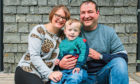 Fiona and Paul Sneddon ,with their son, Jack (3), who needs a heart transplant.