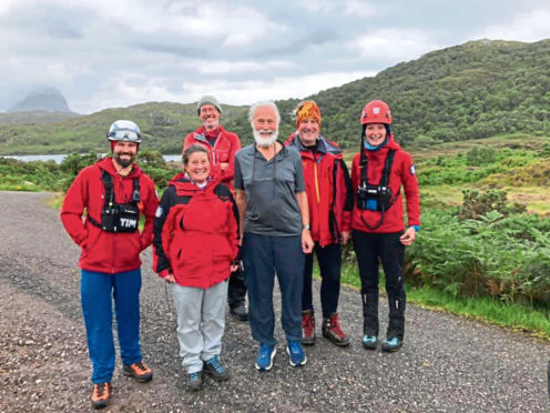 Chris Bonnington with  Assynt MRT.