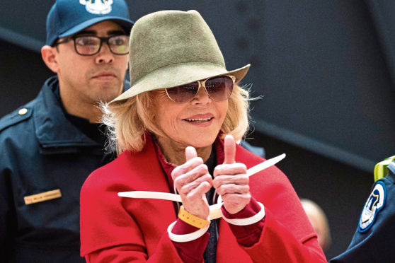 US actress Jane Fonda is arrested by US Capitol Police at a climate demonstration on Capitol Hill in Washington, DC, USA, 01 November 2019.
