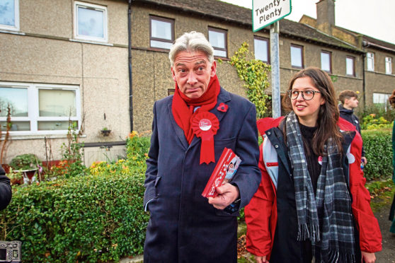 Scottish Labour Leader, Richard Leonard on the campaign trail.