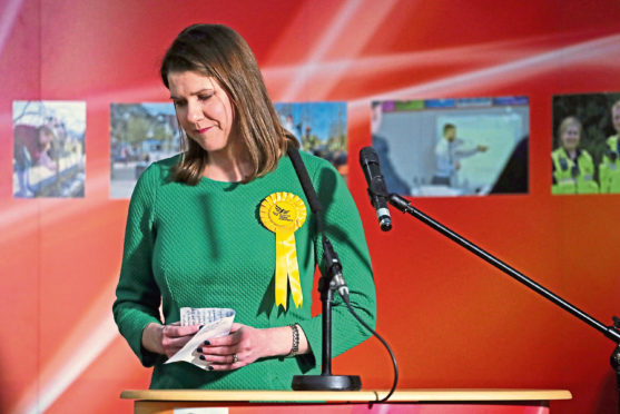 Jo Swinson loses her seat in last year's election