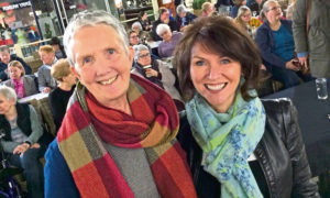 Author Ann Cleeves with journalist Theresa Talbot.