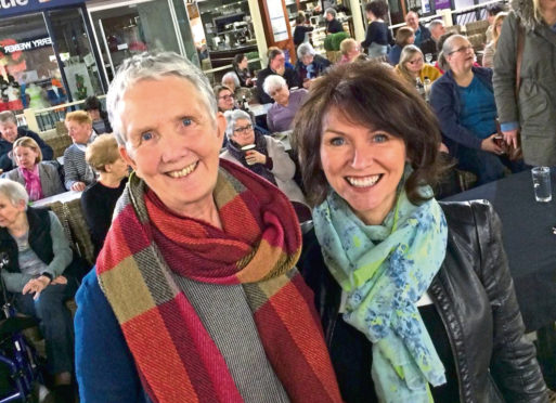 Author Ann Cleeves with journalist Theresa Talbot.