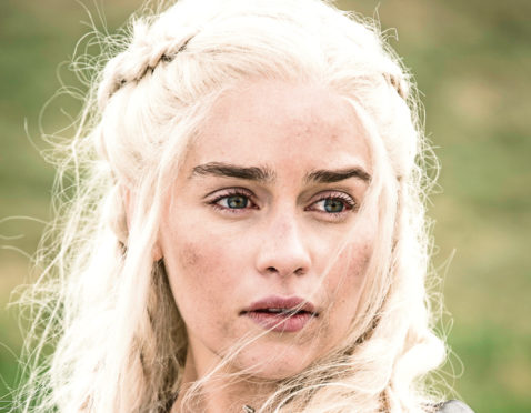 Emilia Clarke as Daenerys Targaryen in Game of Thrones.